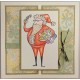 Hip Santa Cling Rubber Stamp