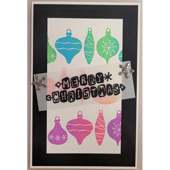 Mod Merry Christmas Cling Rubber Stamp Mod Merry Christmas Cling Rubber Stamp