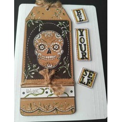 Sugar Skull Large Cling Rubber Stamp