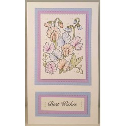 Sweet Pea Botanical Cling Rubber Stamp