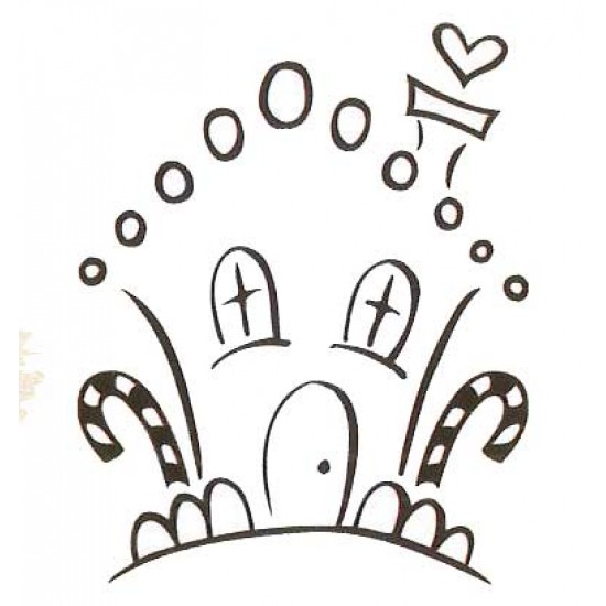 Gingerbread House Cling Rubber Stamp Gingerbread House Cling Rubber Stamp