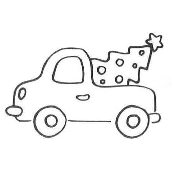 Christmas Truck Cling Rubber Stamp Christmas Truck Cling Rubber Stamp