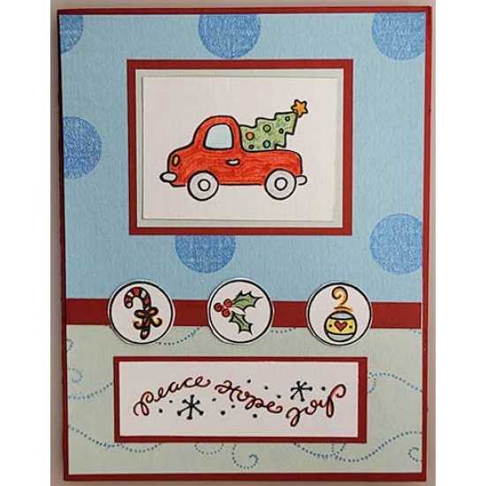 Christmas Truck Cling Rubber Stamp Christmas Truck Cling Rubber Stamp