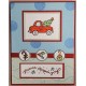 Christmas Truck Cling Rubber Stamp Christmas Truck Cling Rubber Stamp