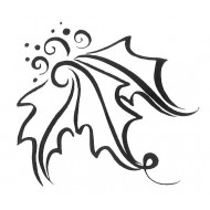 Holly Spray Cling Rubber Stamp