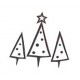 Mini Christmas Trees Cling Rubber Stamp