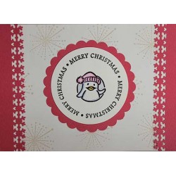 Peek-a-Boo Penguin Cling Rubber Stamp
