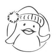 Peek-a-Boo Penguin Cling Rubber Stamp