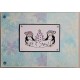 Penguins with Banner Cling Rubber Stamp