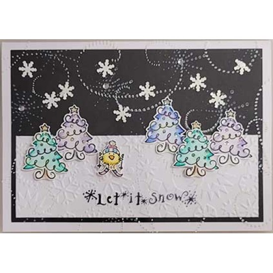 Small Curly Christmas Tree Cling Rubber Stamp Small Curly Christmas Tree Cling Rubber Stamp
