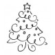 Small Curly Christmas Tree Cling Rubber Stamp Small Curly Christmas Tree Cling Rubber Stamp