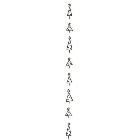 Vertical Christmas Trees Cling Rubber Stamp