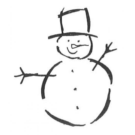 Harry Small Snowman Cling rubber stamp