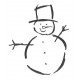 Harry Small Snowman Cling rubber stamp