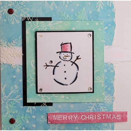 Harry Small Snowman Cling rubber stamp