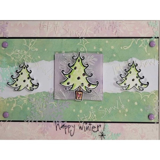 Happy Winter Cling rubber stamp Happy Winter Cling rubber stamp