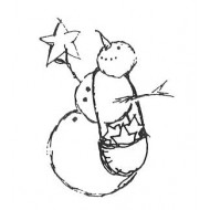 A Star for Kara Snowman Cling rubber stamp A Star for Kara Snowman Cling rubber stamp