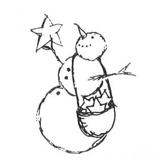 A Star for Kara Snowman Cling rubber stamp A Star for Kara Snowman Cling rubber stamp