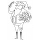 Hip Santa Cling Rubber Stamp