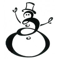 Top Hat Snowman Cling Rubber Stamp