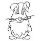 Easter Bunny Gonk Cling Rubber Stamp